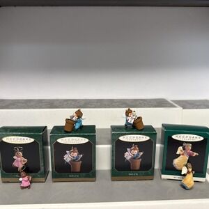 VTG Lot 4 Hallmark Christmas Ornaments Angels Mini Miniatures